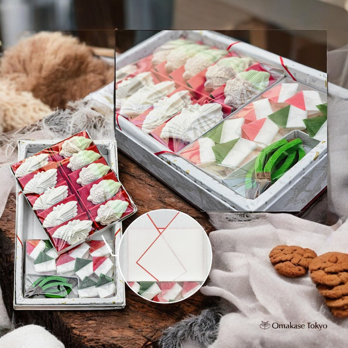 Fukuya Wasanbon Crane & Turtle Sweets Set, 25 Pieces