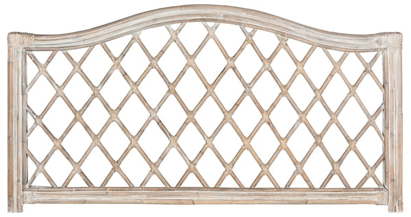 Gabrielle Wicker Headboard in Antique Gray