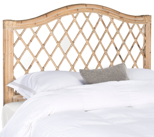 Gabrielle Wicker Headboard in White Wash