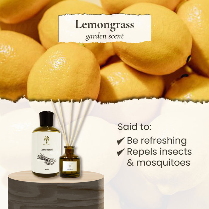 PRISTINE AROMA Garden Scents Reed Diffuser - Lemongrass 50ml | Isetan KL Online Store
