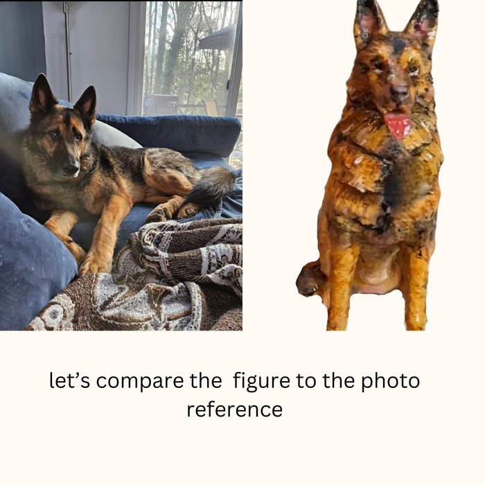German Shepherd Dog Statue Miniature Dog Custom Made Pet Statue