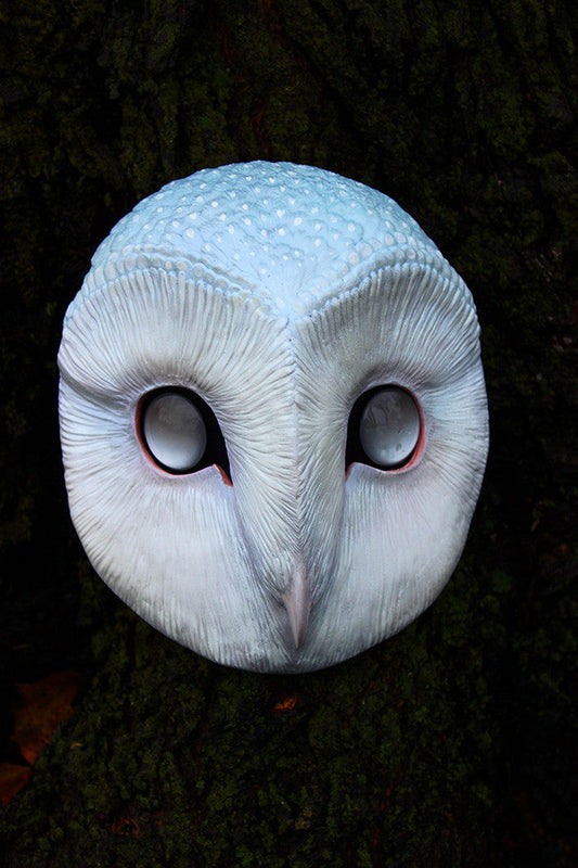GHOST OWL - PAINTED AND FINISHED MASK