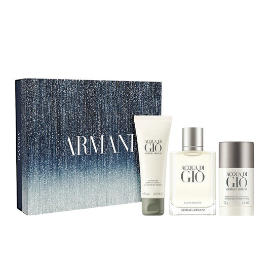 ARMANI BEAUTY Gift Set 25 : Acqua di Gio EDT 100ml + Shower Gel 75ml + Deo 75g | Isetan KL Online Store