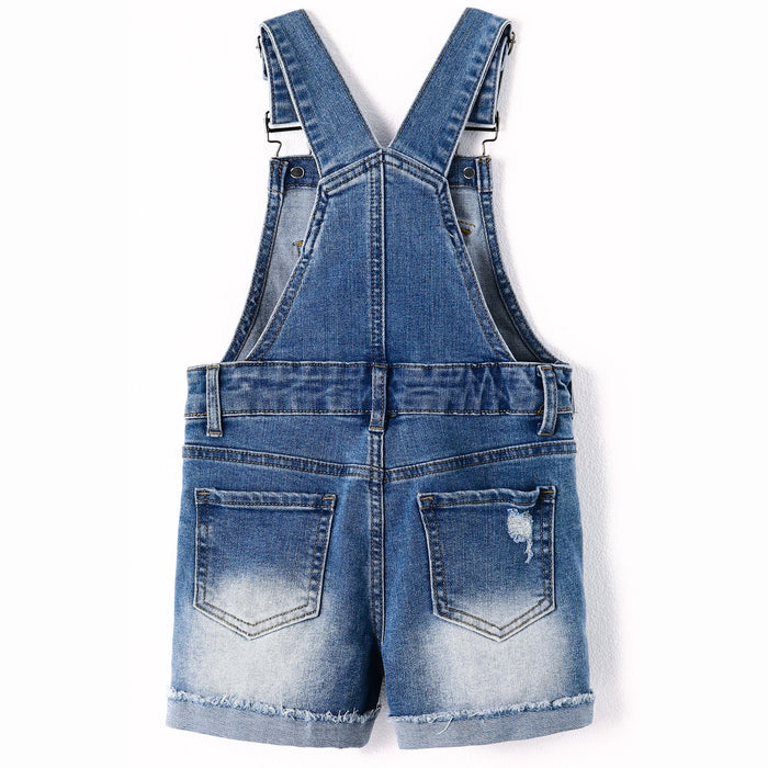 Girls Denim Overall Shorts,4-15 Little Big Boys Jean Overalls