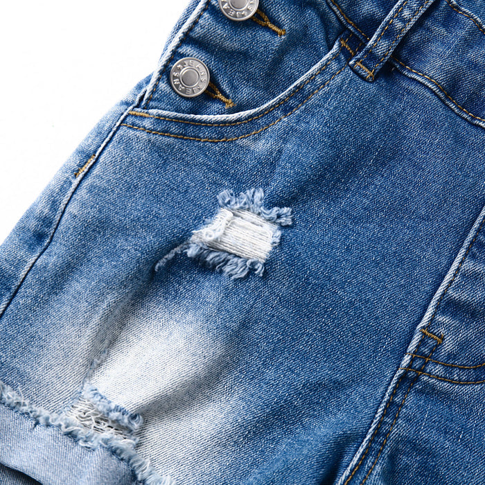 Girls Denim Overall Shorts,4-15 Little Big Boys Jean Overalls