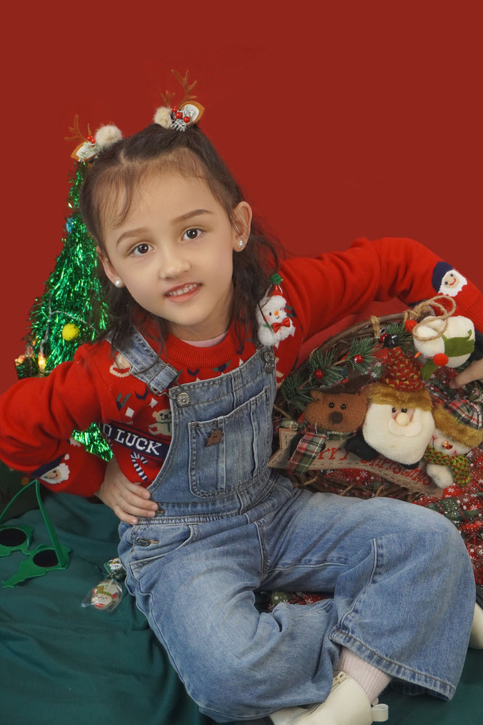 Girls Denim Overalls,Little Big Kids Wide Leg Elastic Inside Jean Dungarees Flared Pants
