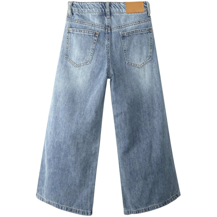 Girls Jeans, 12M-13T Wide Size Range Wide-leg Flared Denim Pants