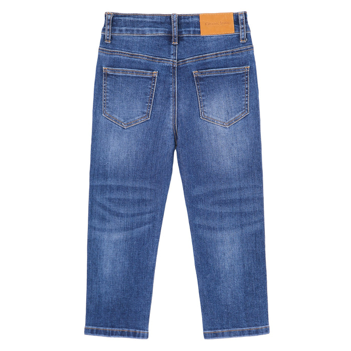 Girls Slim-fit Jeans, Ripped Holes Straight Denim Pants