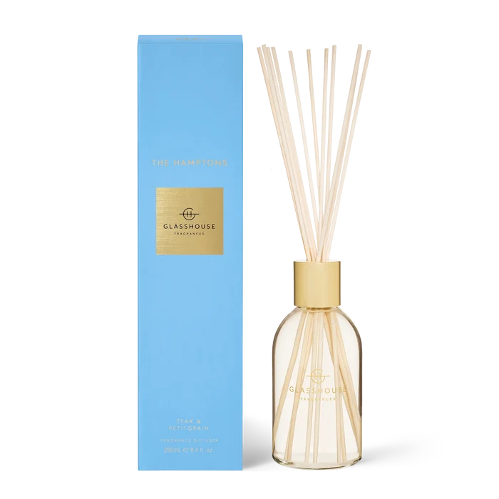 Glasshouse Diffuser 8.4oz Scents in The Hamptons at Wrapsody