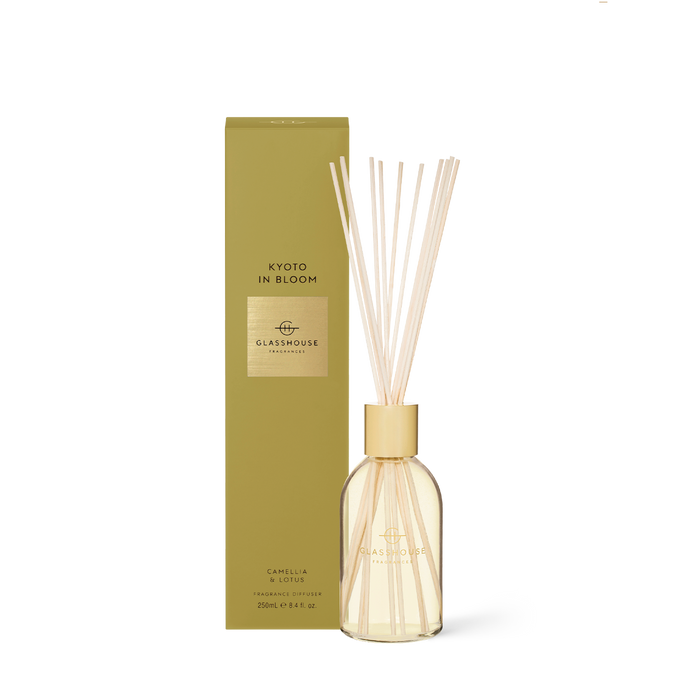 Glasshouse Diffuser 8.4oz Scents in Kyoto in Bloom at Wrapsody