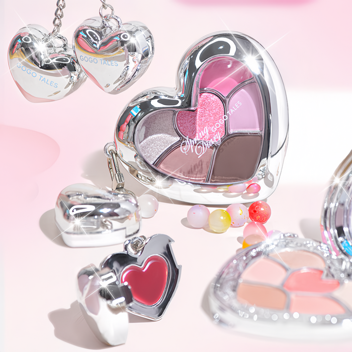 GOGO TALES Hearts 2 Hearts 6-color Eyeshadow & Lip Gloss Set T5236