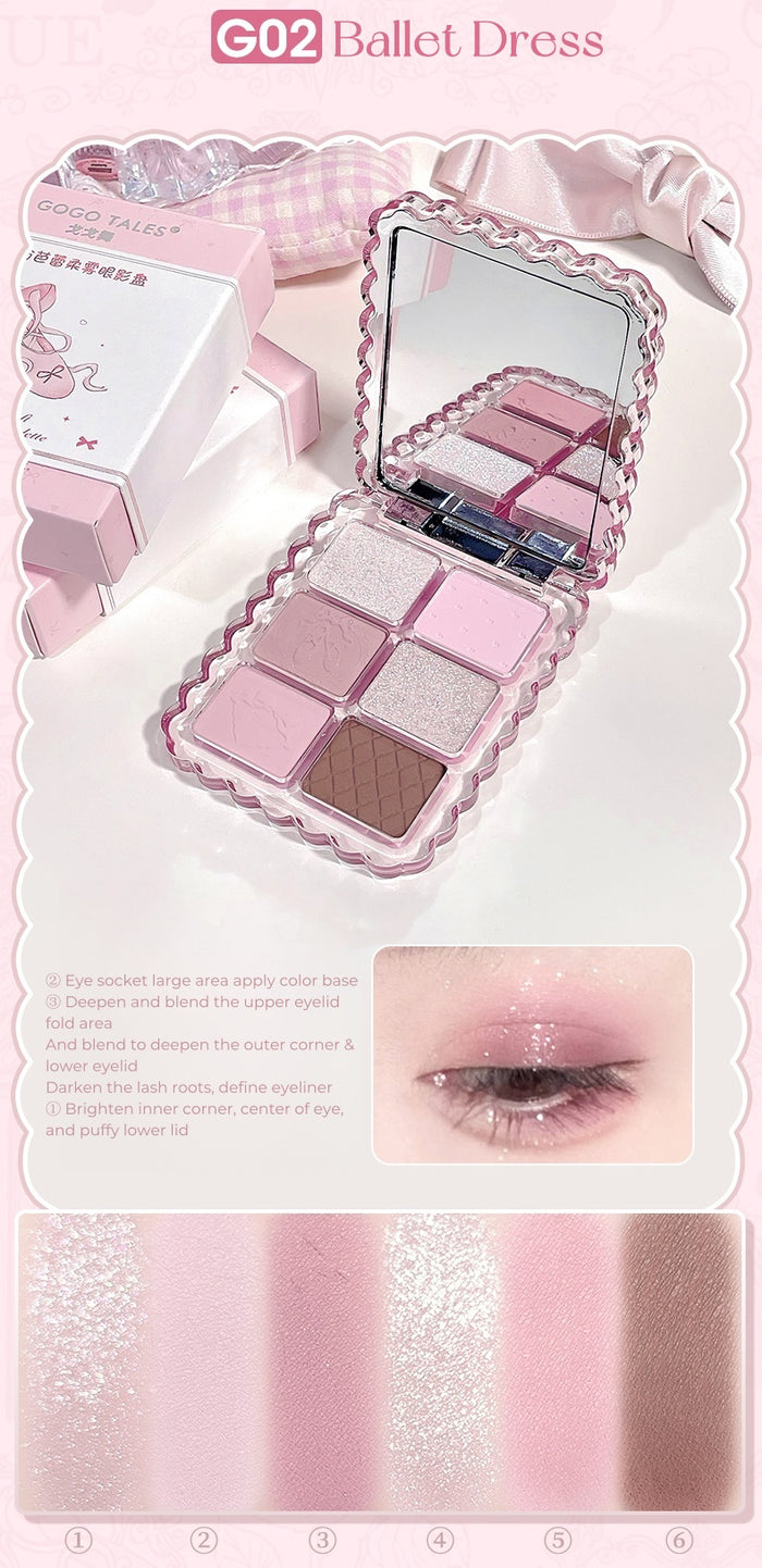 GOGO TALES Sweet Pink Ballet Collection Eyeshadow Palette T4845