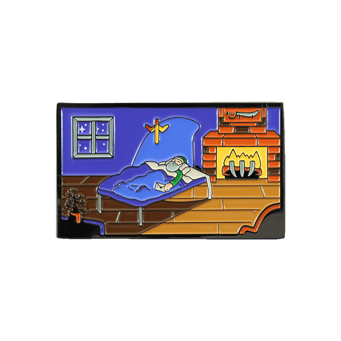 Grandpa's Bed Enamel Pin