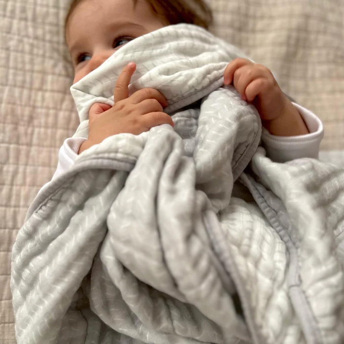 Gray Dash Baby Blanket Blankets & Throws in  at Wrapsody