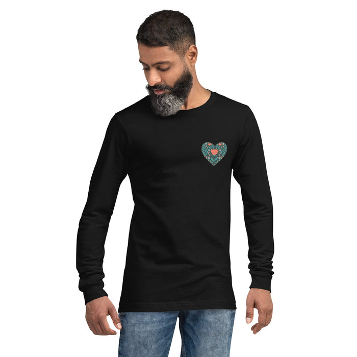 Happy Holidays Heart Unisex Premium Long Sleeve