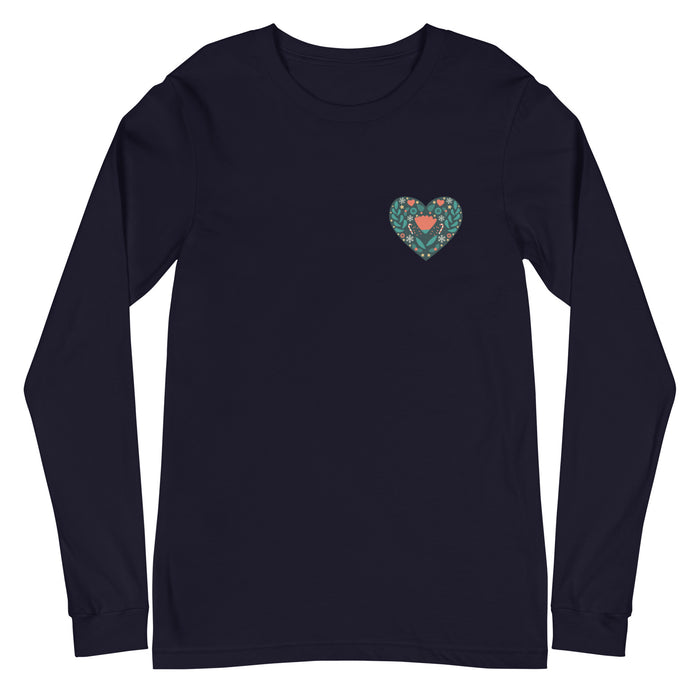 Happy Holidays Heart Unisex Premium Long Sleeve