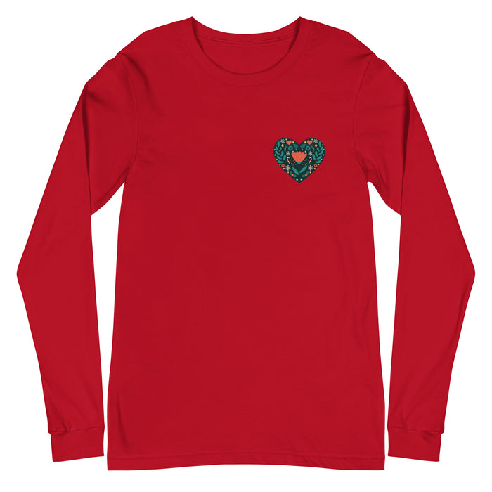 Happy Holidays Heart Unisex Premium Long Sleeve