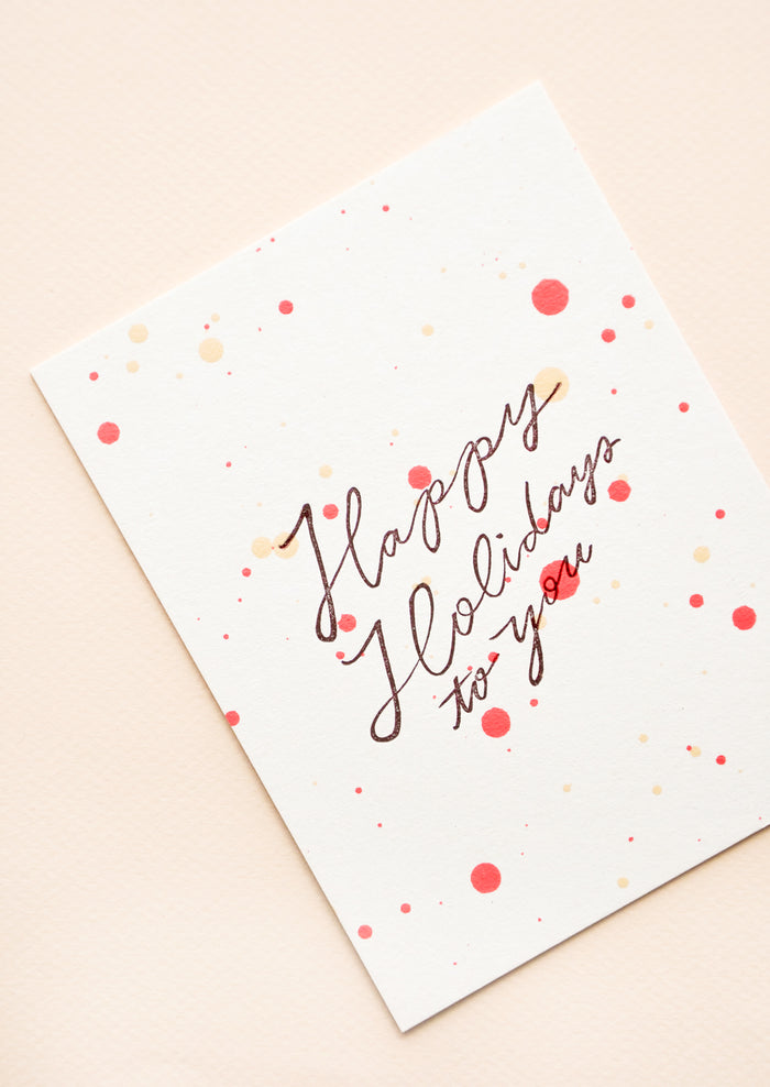 Happy Holidays Splatter Card in  - LEIF