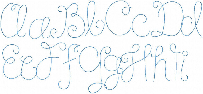 Happy Running Stitch Font
