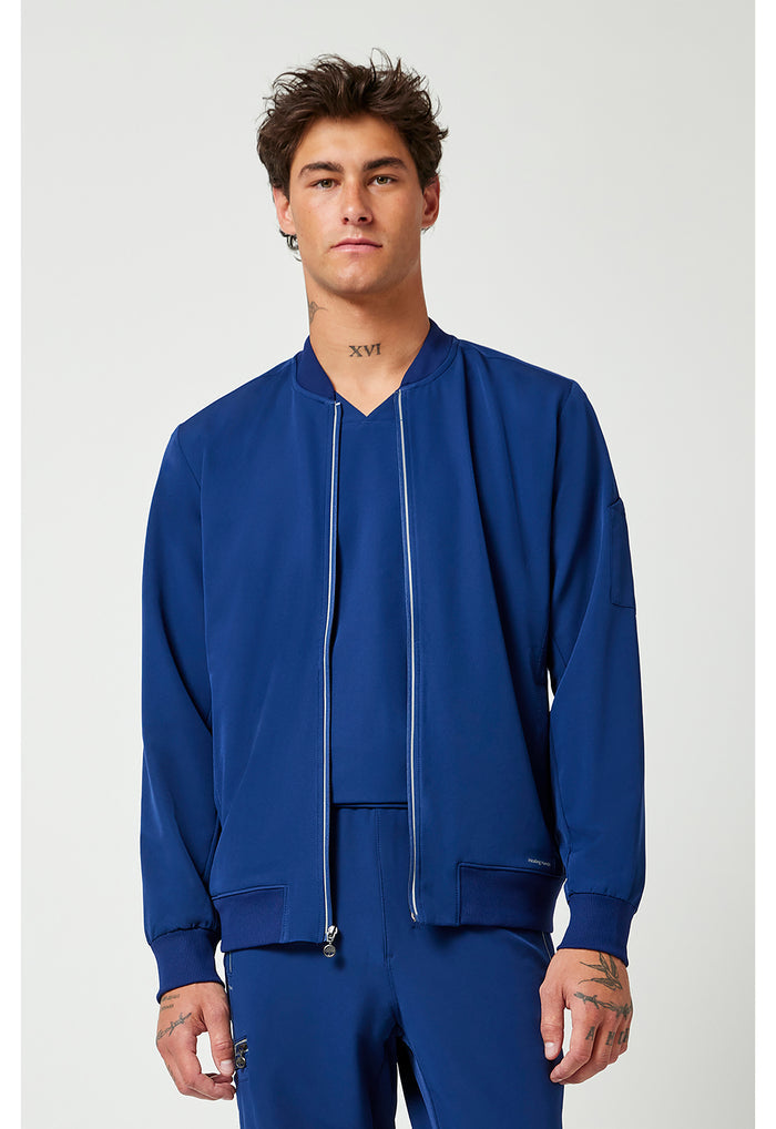 Healing Hands 360 Mens Samuel Bomber Scrub Jacket