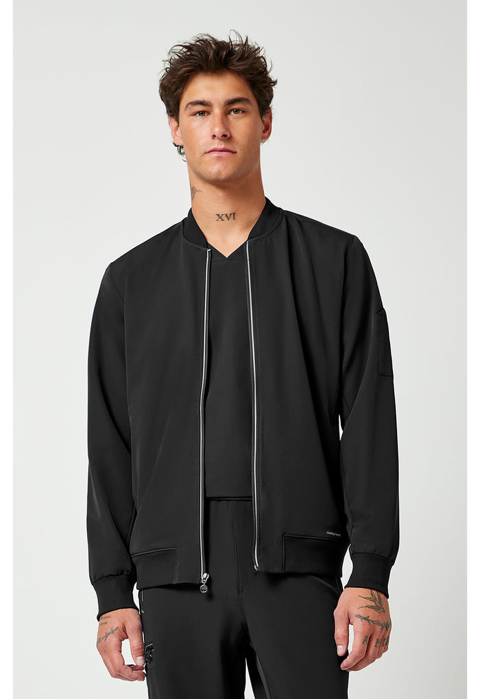 Healing Hands 360 Mens Samuel Bomber Scrub Jacket