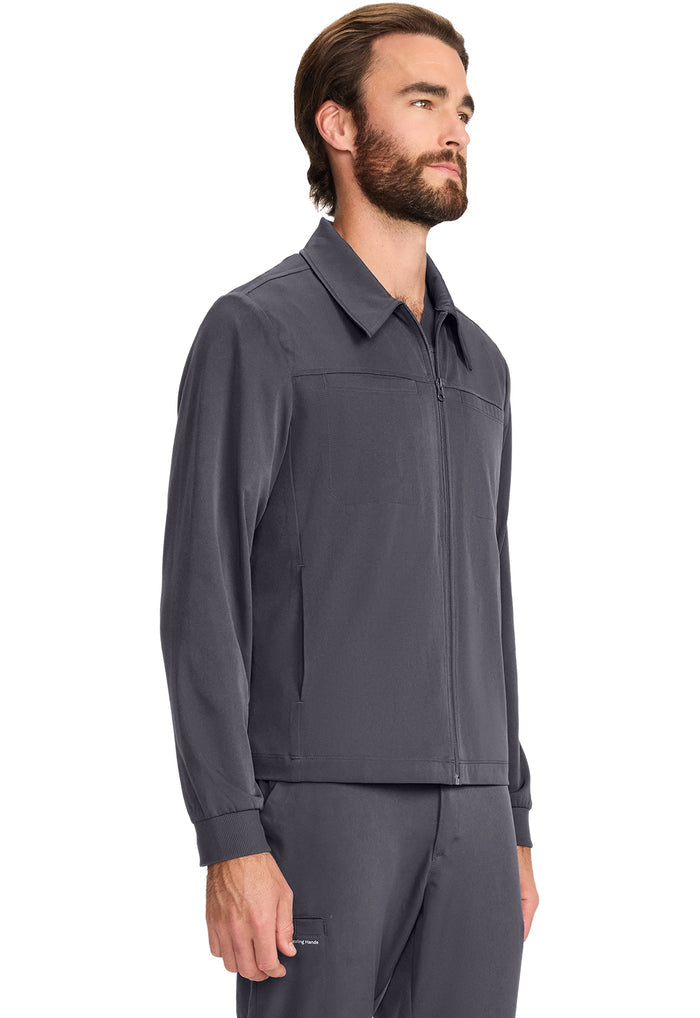 Healing Hands HH Works Mens Zip Front Scrub Jacket