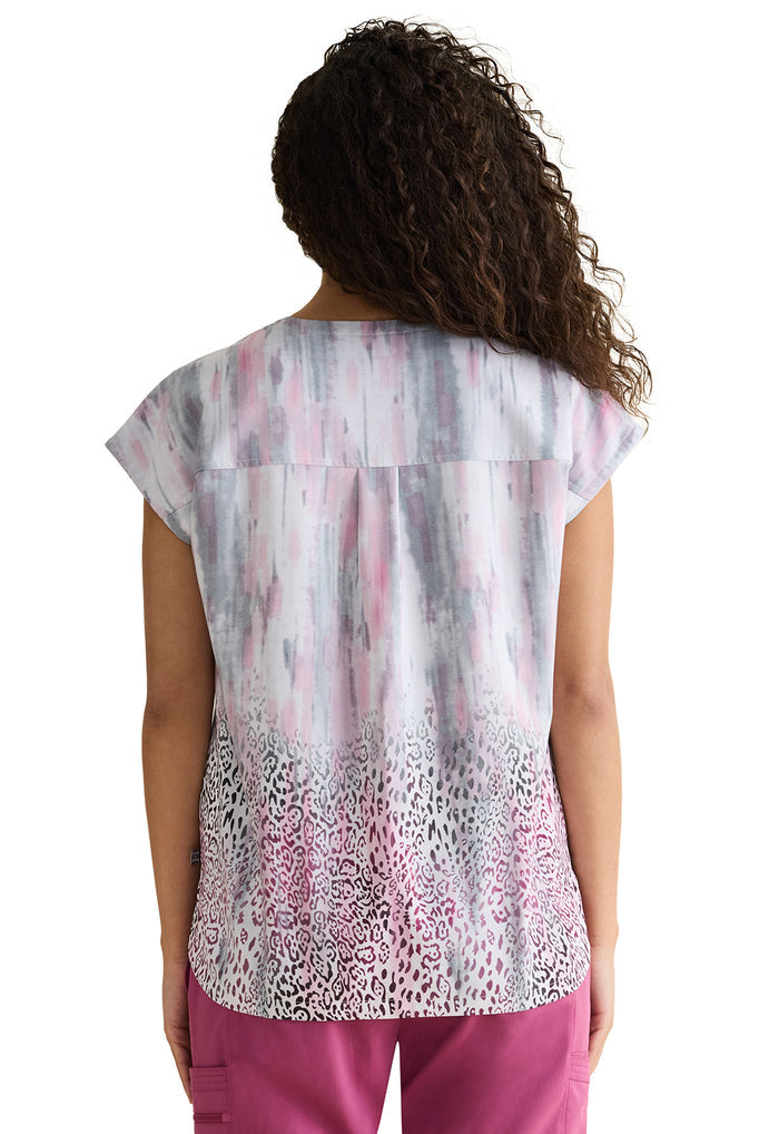 Healing Hands Purple Label Wild Vibes Kelly Printed Oversized Scrub Top