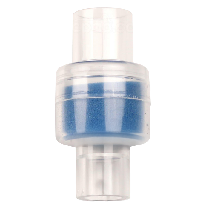 Front view of the Heat Moisture Exchange Unit for CPAP Machines