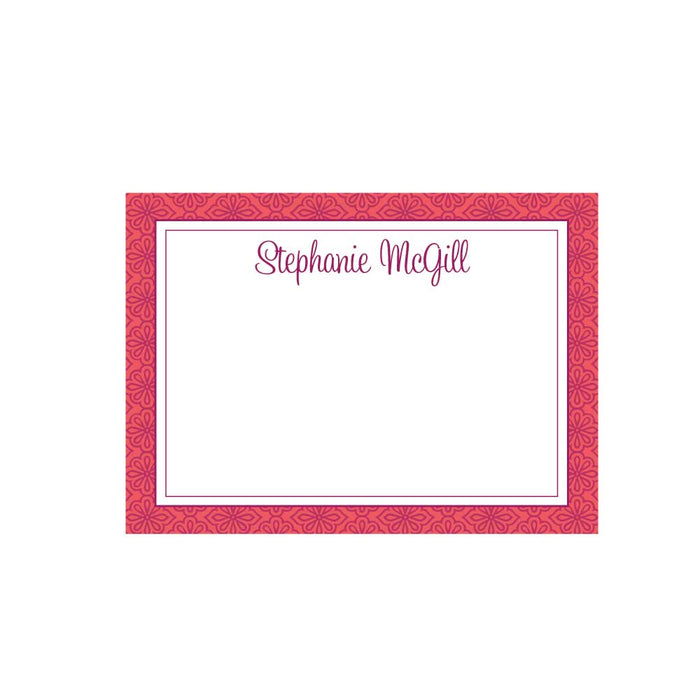 Henna Flower Flat Note - Barque Gifts