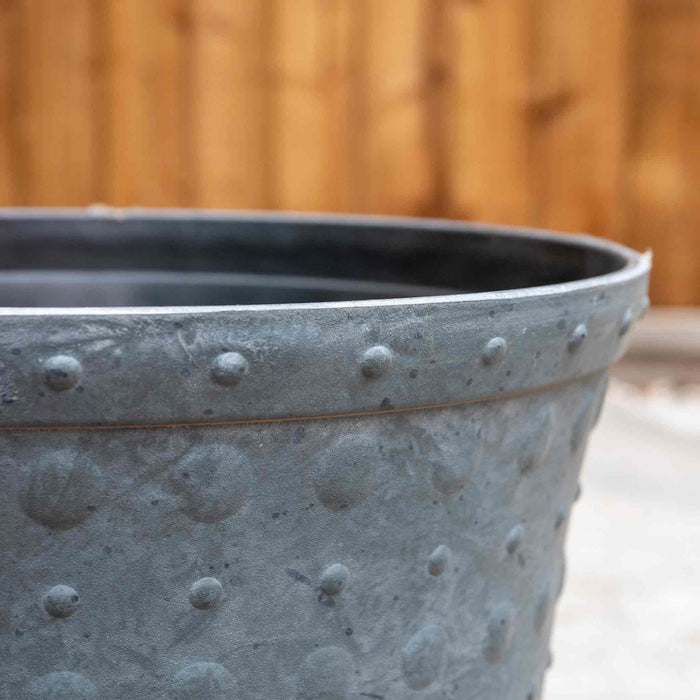 Hobnail Planter in Faux Concrete 33cm