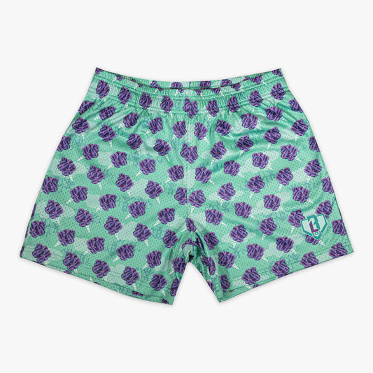 Home Run Sugar Galaxy Grape youth shorts — front view