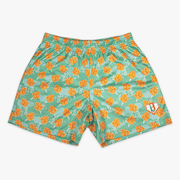 Home Run Sugar Tangerine Freeze youth shorts — front view