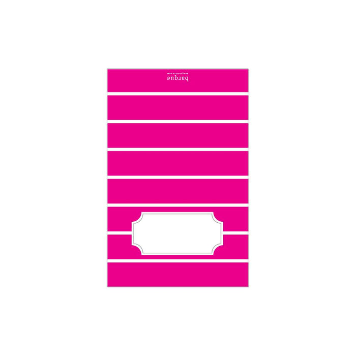 Hot Pink Stripe Folded Note - Barque Gifts