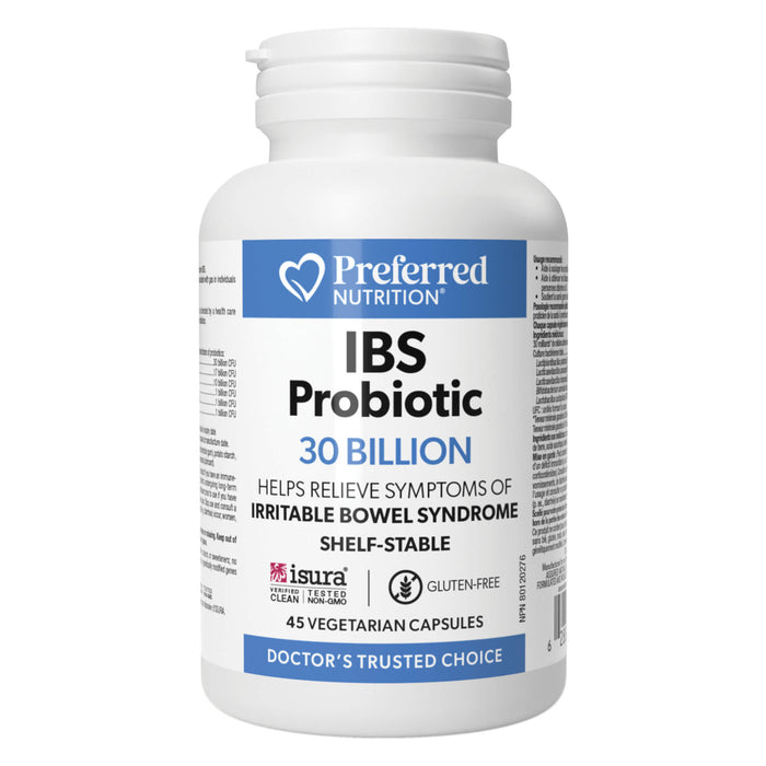 Bottle of Natural Factors IBS Probiotic 30 Billion - Shelf Stable 45 Vegetarian Capsules