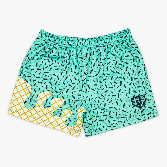 Green Mint Ice Cream Baseball Mesh Shorts