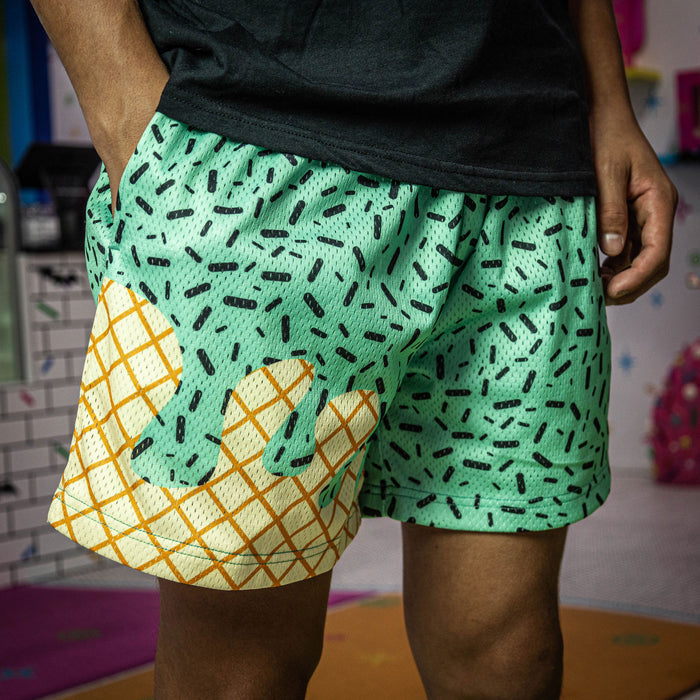 Mint Baseball Mesh Shorts Green Ice Cream