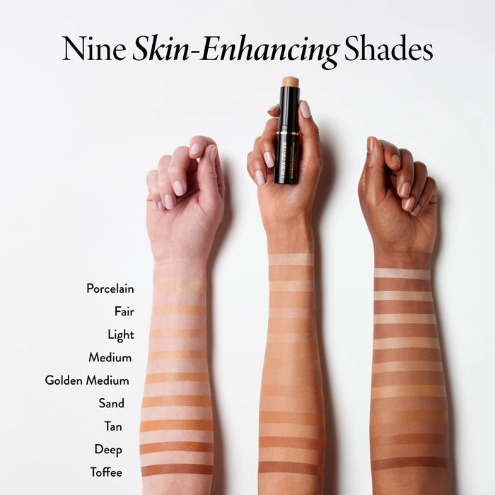 Instant Enhancer Buildable Foundation Stick arm swatches