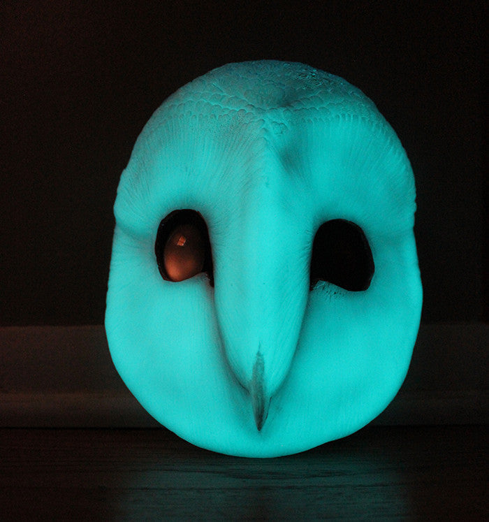 IRIDESCENT GLOW IN THE DARK OWL MASK