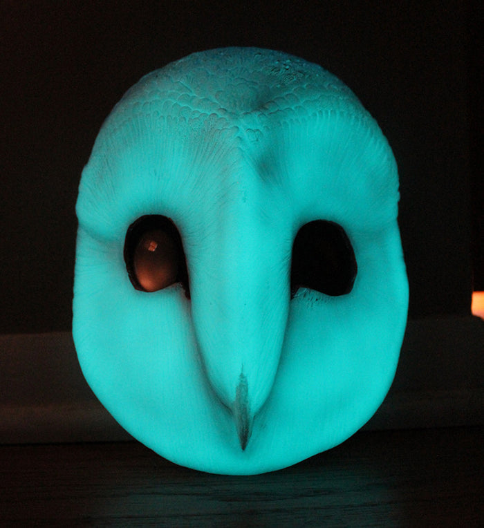 IRIDESCENT GLOW IN THE DARK OWL MASK