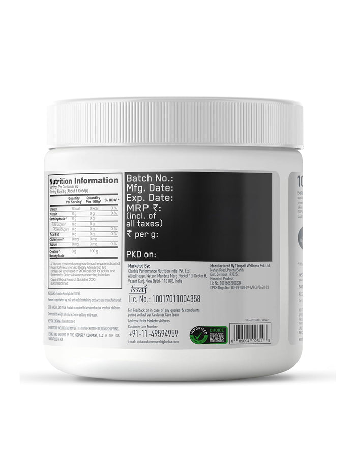 Isopure Creatine Monohydrate Powder (250 g)