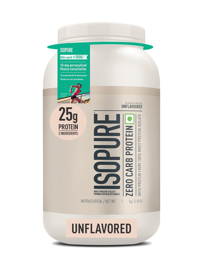 Isopure Zero Carb Whey Protein Isolate Unflavoured Powder (1 kg)