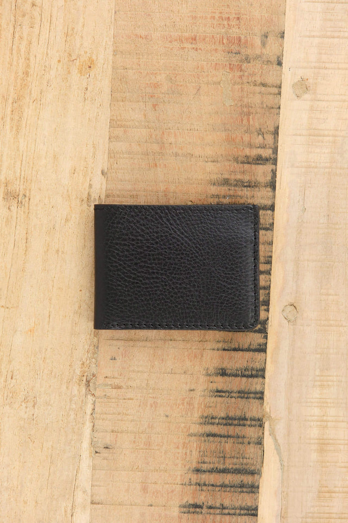 Lindquist Accessories Wallets Jackson Bi-Fold Wallet in Milled Black Black / 4.25" L X 3.25" W