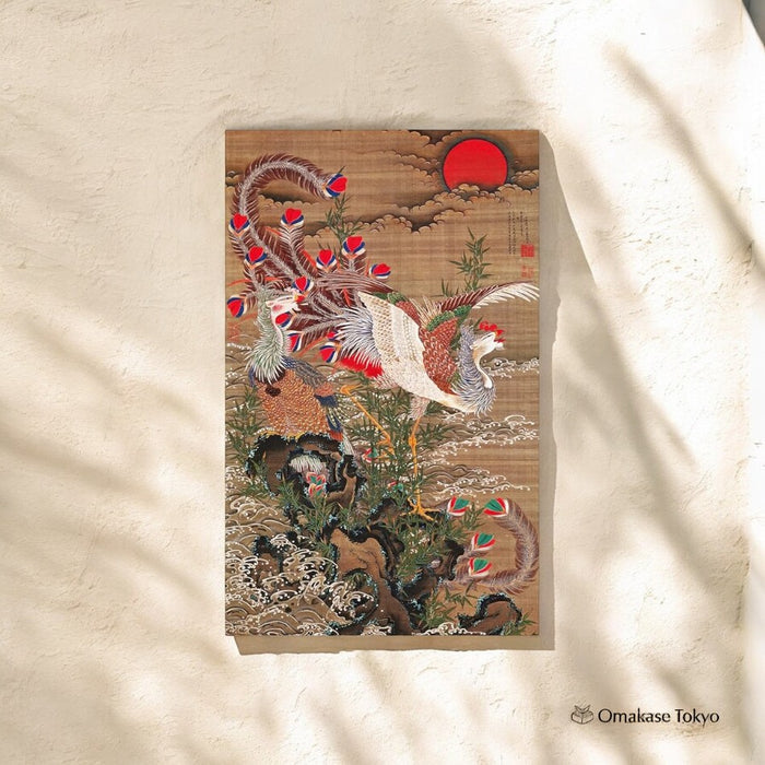 Jakuchu Ito Poster “Asahi Phoenix Figure” – A3 Size