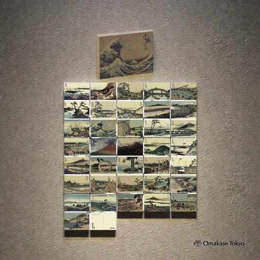 Japanese Landscape Postcard Set – Ukiyo-e Style (36 Pieces, Boxed)