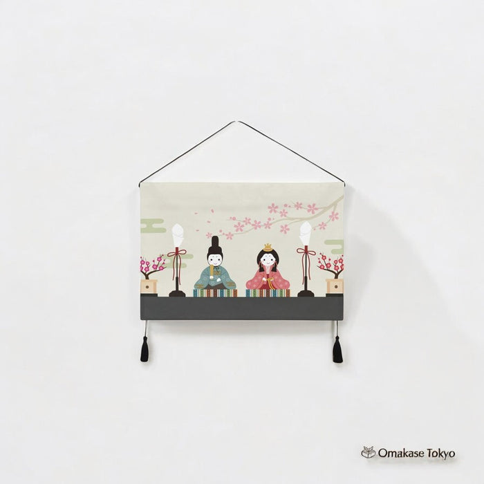 Japanese Style Crane & Vine Tapestry Wall Scroll