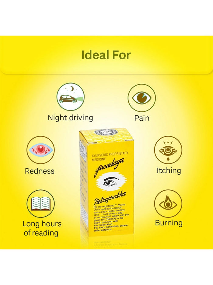 Jivdaya Netraprabha Eye Drops 15 ml - (Pack of 6)