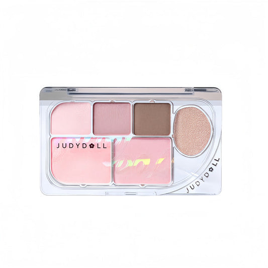 JUDYDOLL 6-color Matte & Pearlescent Eyeshadow Palette T4490