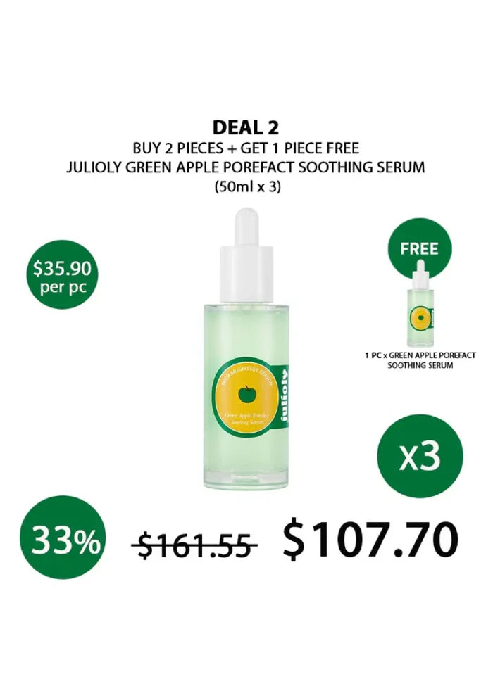 (BUY 2+1 FREE) JULIOLY GREEN APPLE POREFECT SOOTHING SERUM