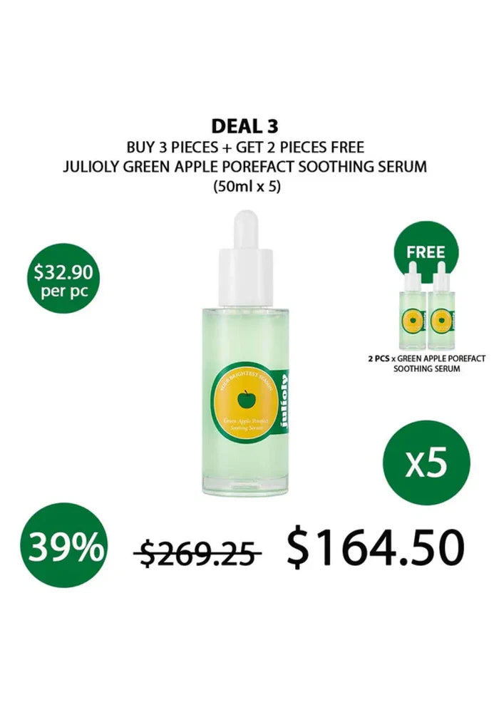(BUY 3+2 FREE) JULIOLY GREEN APPLE POREFECT SOOTHING SERUM