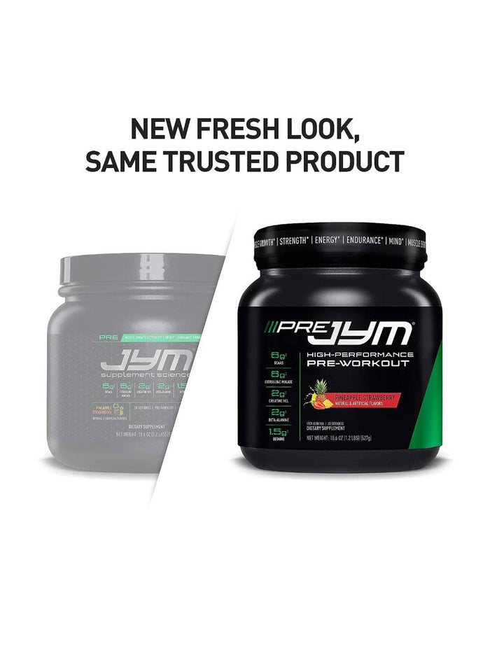 JYM Pre JYM Pre Workout Pineapple Strawberry Powder (520 g)